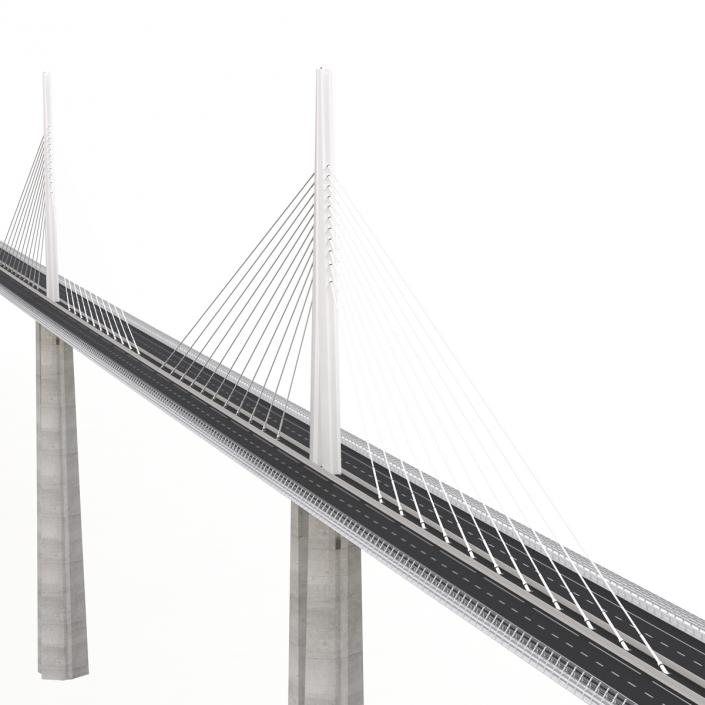 3D Millau Viaduct Bridge France model