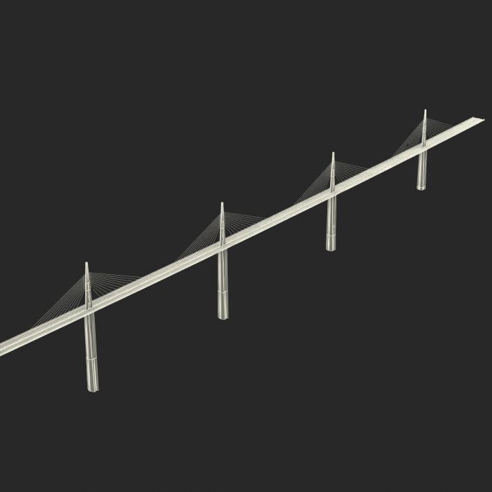 3D Millau Viaduct Bridge France model