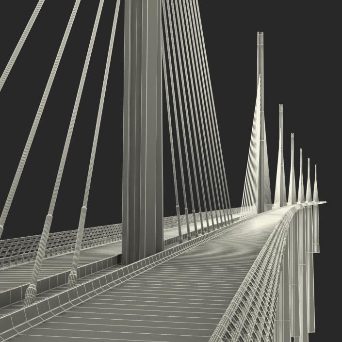 3D Millau Viaduct Bridge France model