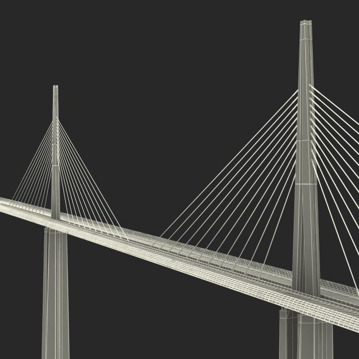 3D Millau Viaduct Bridge France model