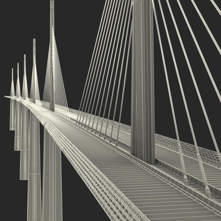 3D Millau Viaduct Bridge France model