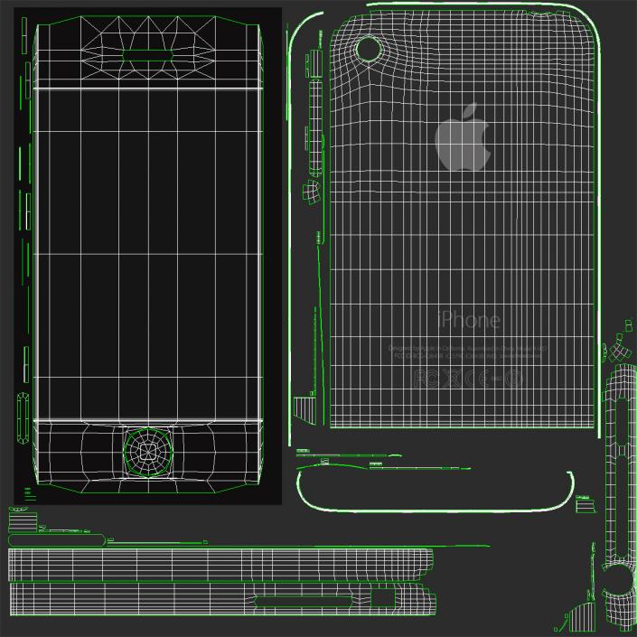 3D model Apple iPhone 2 Black