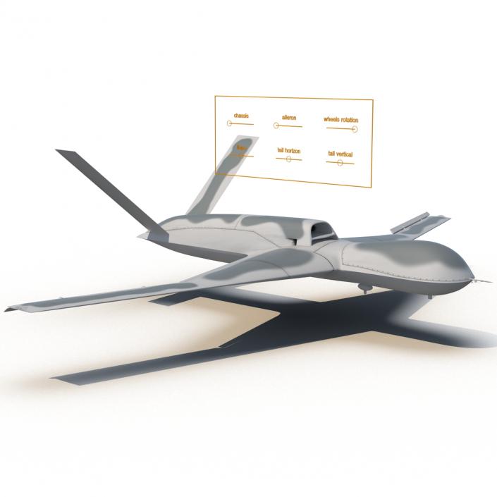 General Atomics Avenger UAV Rigged 3D model