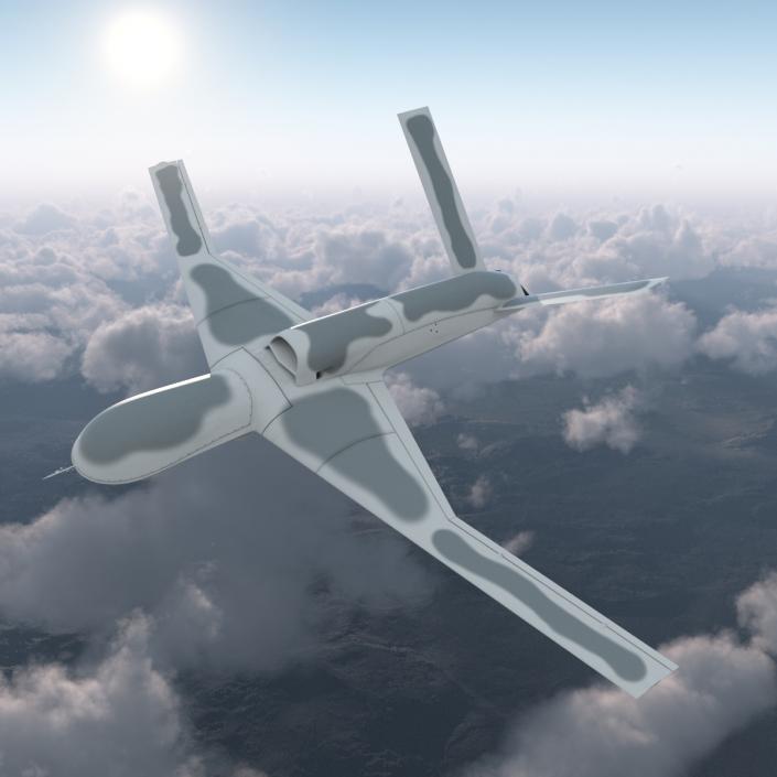 General Atomics Avenger UAV Rigged 3D model