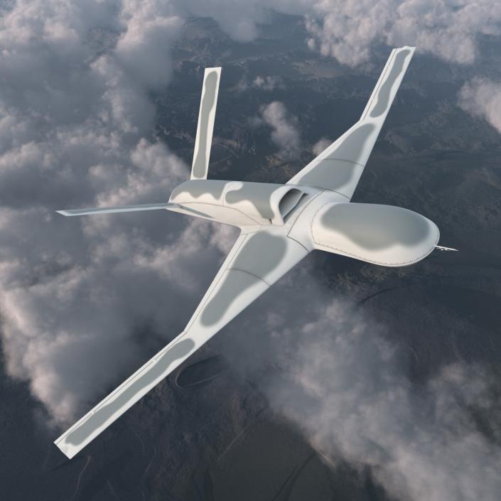 General Atomics Avenger UAV Rigged 3D model