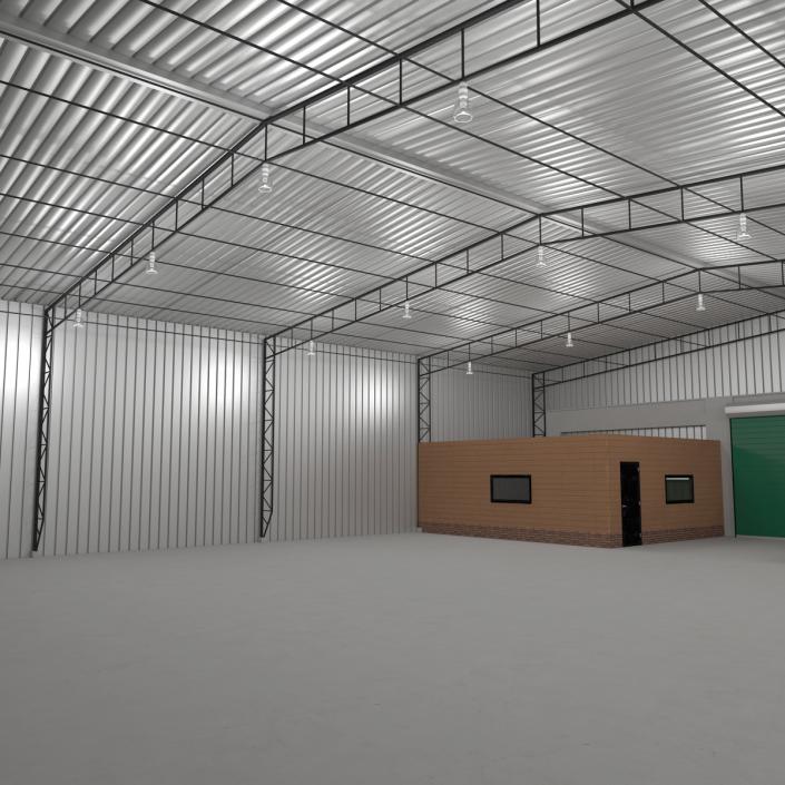 3D Warehouse Building 2 Green