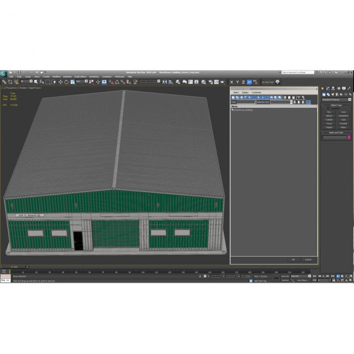 3D Warehouse Building 2 Green