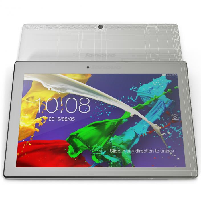 Tablet Lenovo Tab 2 A10 White 3D model