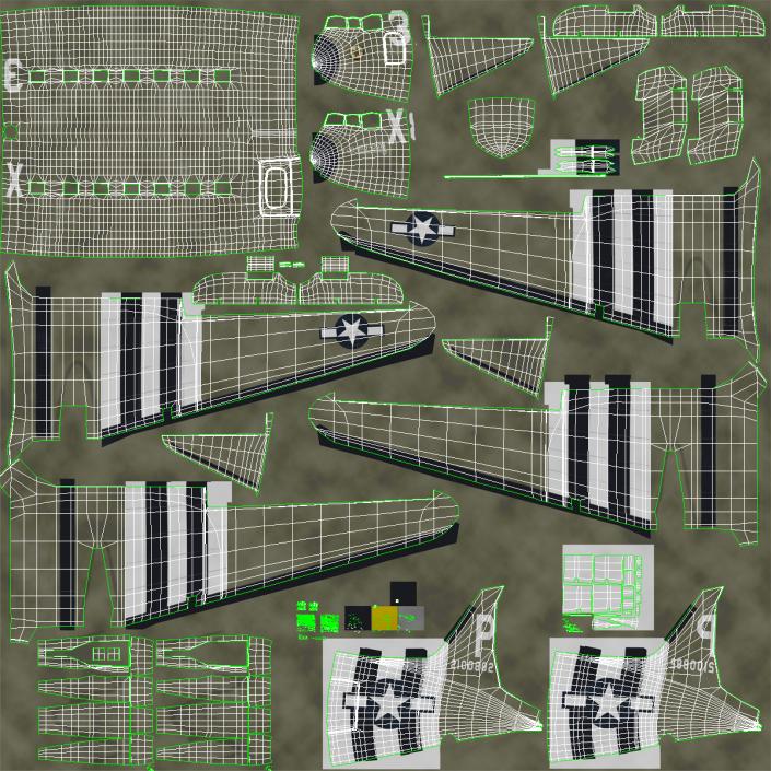 Douglas DC-3 Rigged 3D model