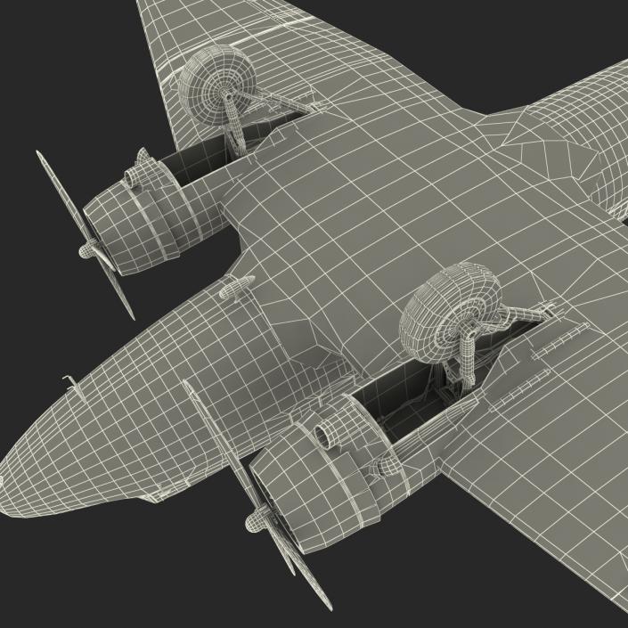 Douglas DC-3 Rigged 3D model