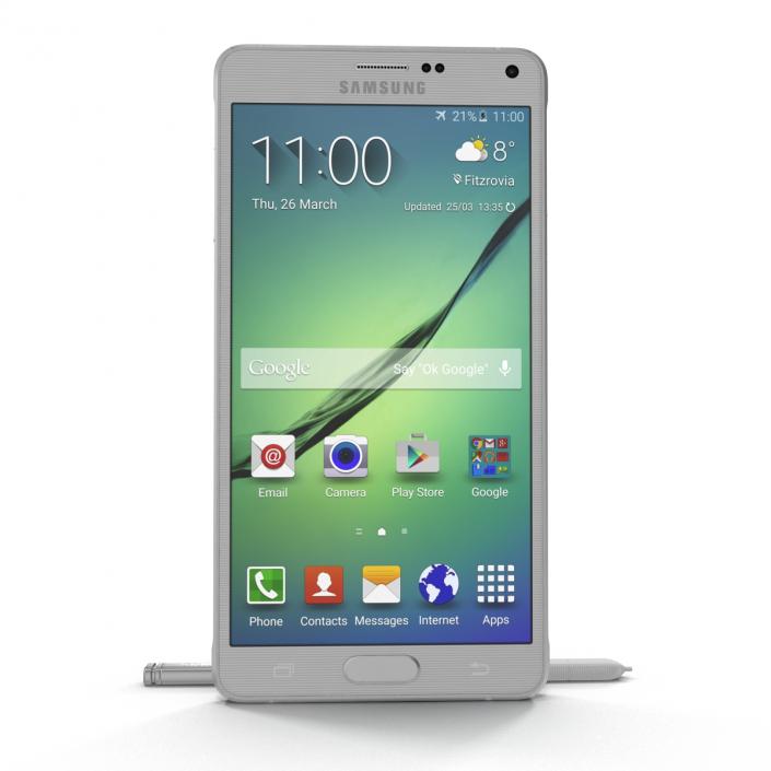 Samsung Galaxy Note 4 White 3D