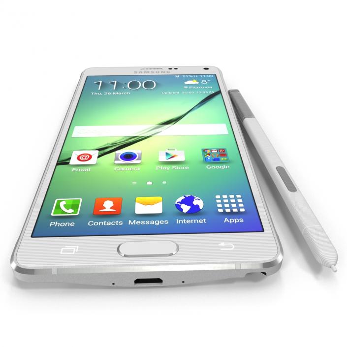 Samsung Galaxy Note 4 White 3D