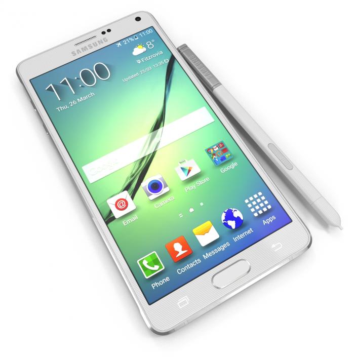 Samsung Galaxy Note 4 White 3D