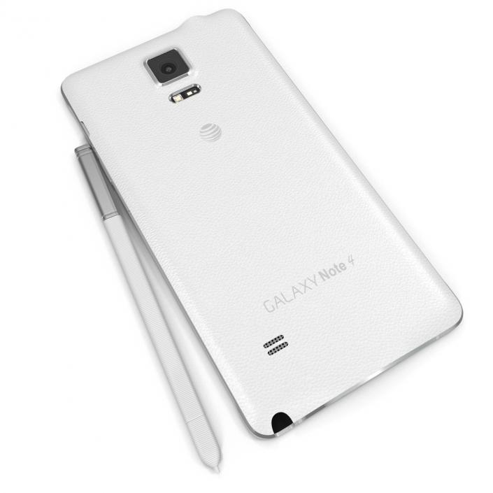 Samsung Galaxy Note 4 White 3D