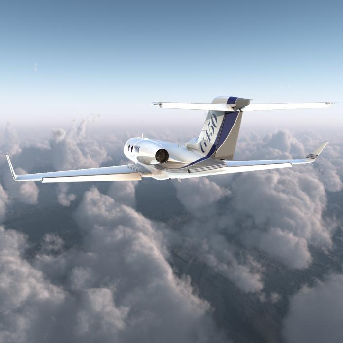 Gulfstream G450 Rigged 3D