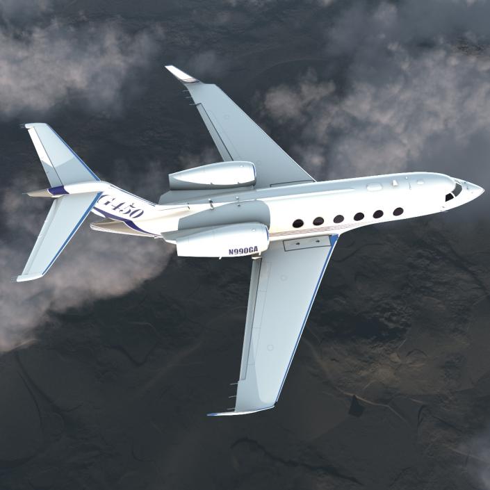 Gulfstream G450 Rigged 3D