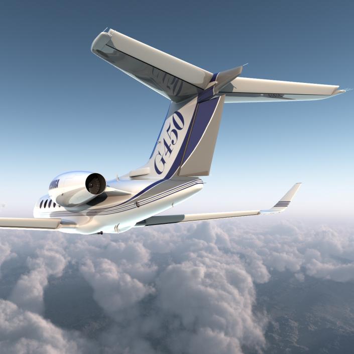 Gulfstream G450 Rigged 3D