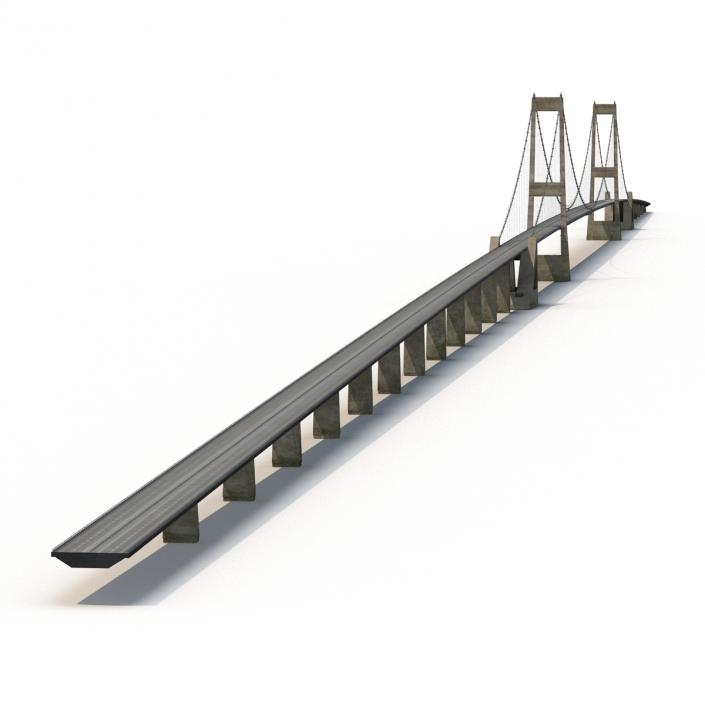 3D Great Belt Fixed Link Bridge model