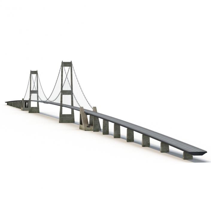 3D Great Belt Fixed Link Bridge model