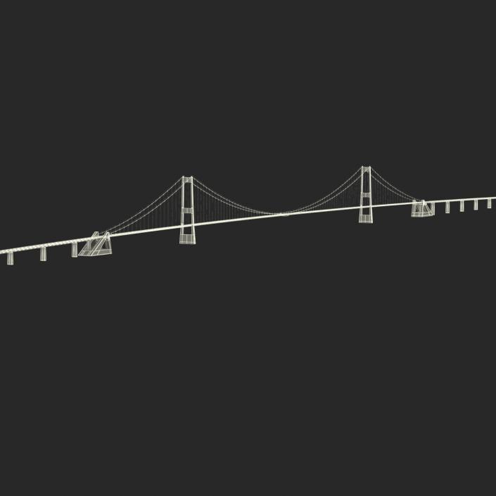 3D Great Belt Fixed Link Bridge model