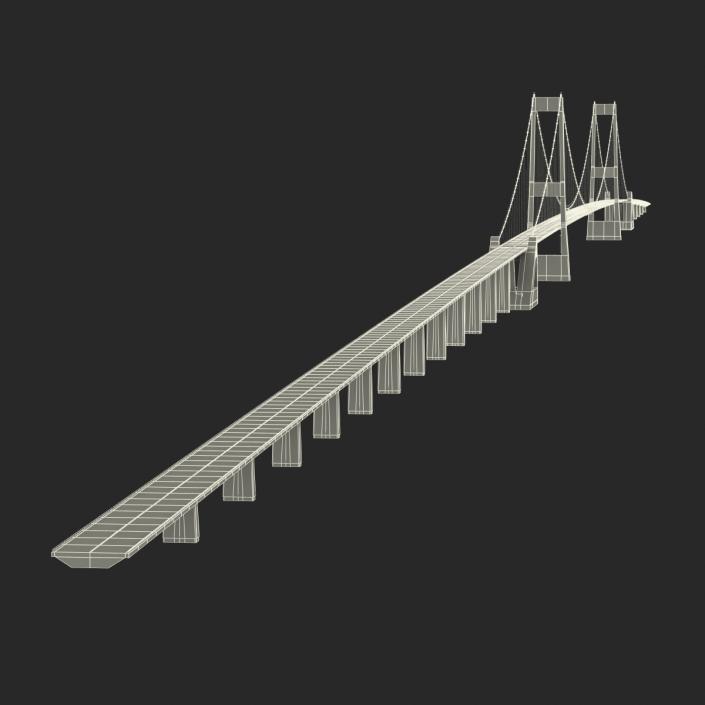 3D Great Belt Fixed Link Bridge model