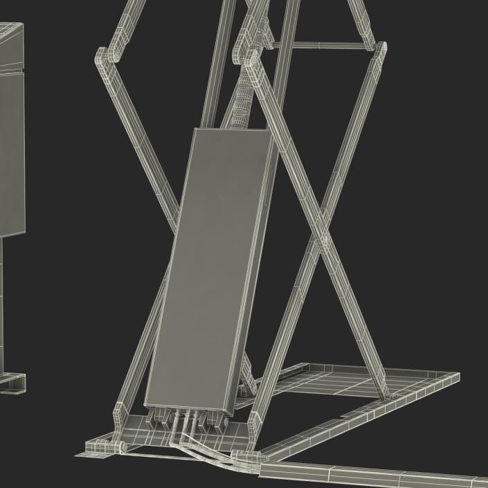 3D Automotive Scissor Lift Generic Rigged and Hybrid Car model