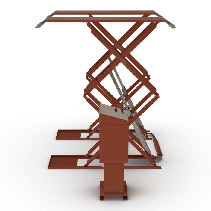 3D Automotive Scissor Lift Generic Rigged model