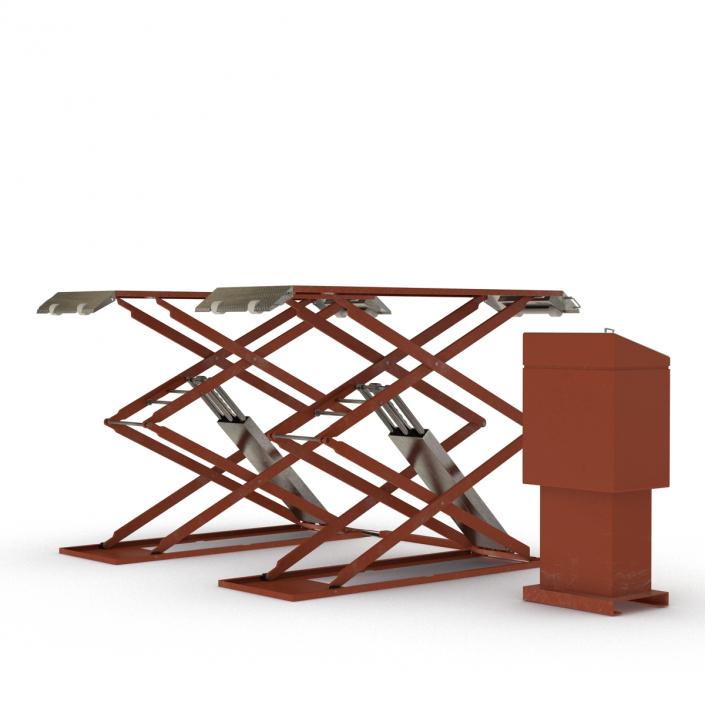 3D Automotive Scissor Lift Generic Rigged model