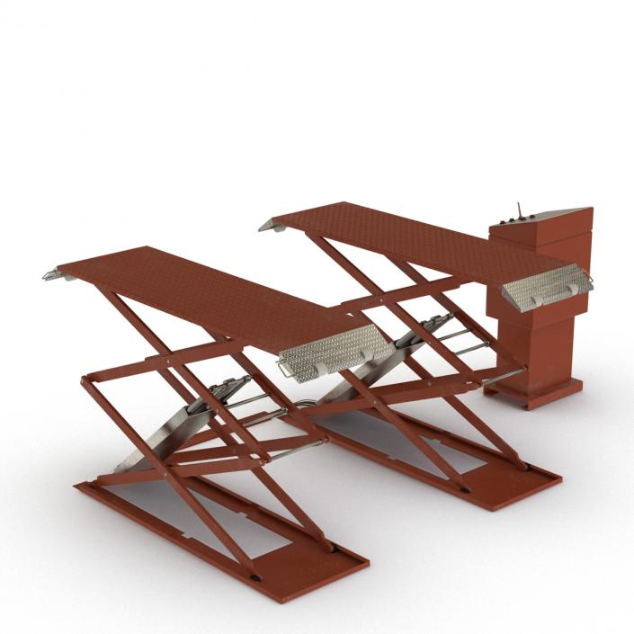 3D Automotive Scissor Lift Generic Rigged model