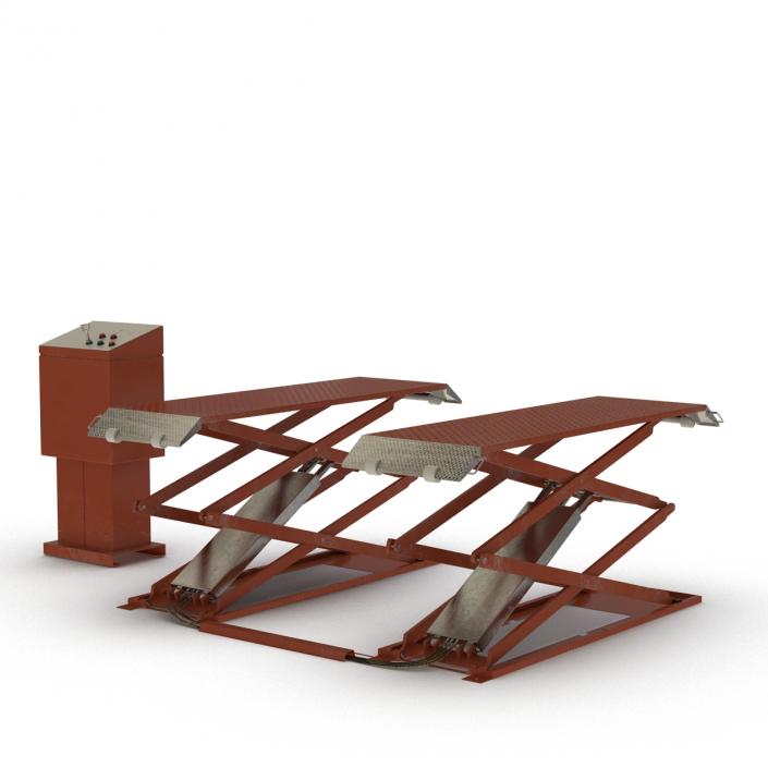 3D Automotive Scissor Lift Generic Rigged model