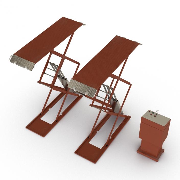 3D Automotive Scissor Lift Generic Rigged model