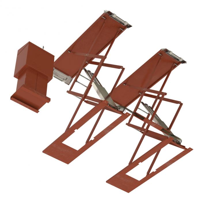 3D Automotive Scissor Lift Generic Rigged model