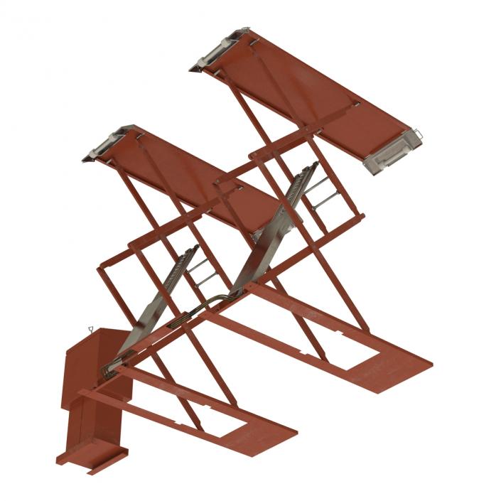 3D Automotive Scissor Lift Generic Rigged model