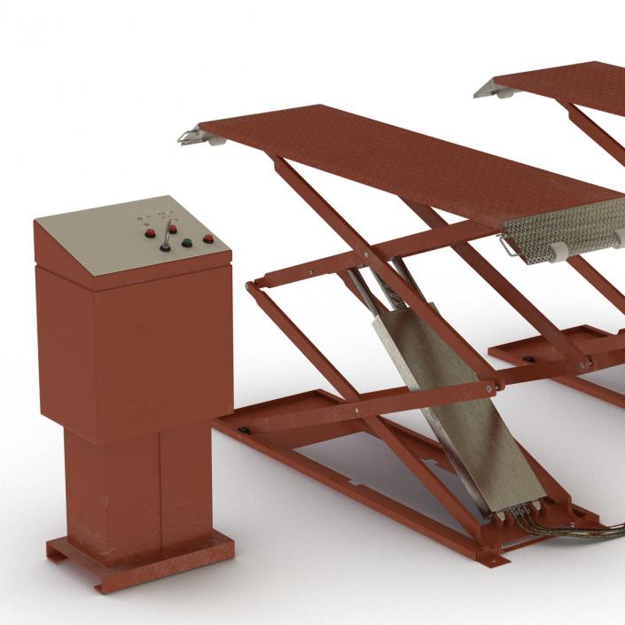 3D Automotive Scissor Lift Generic Rigged model