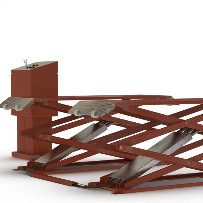 3D Automotive Scissor Lift Generic Rigged model