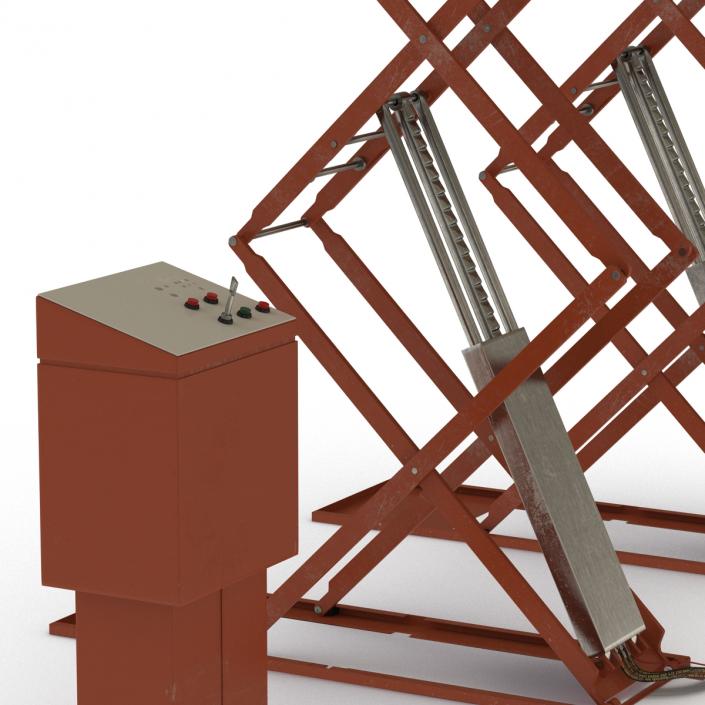 3D Automotive Scissor Lift Generic Rigged model