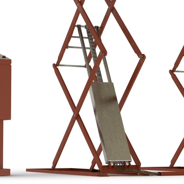 3D Automotive Scissor Lift Generic Rigged model