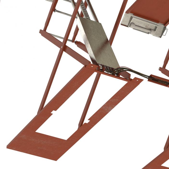 3D Automotive Scissor Lift Generic Rigged model