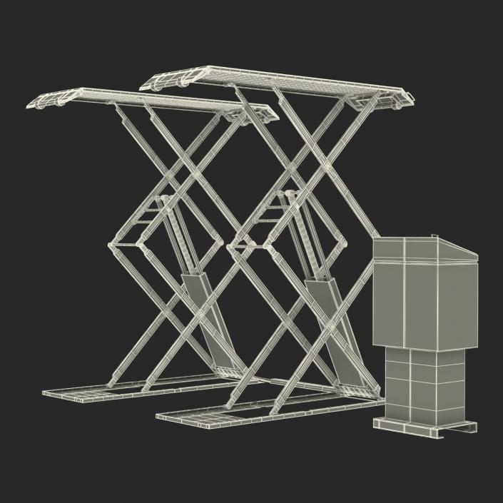 3D Automotive Scissor Lift Generic Rigged model