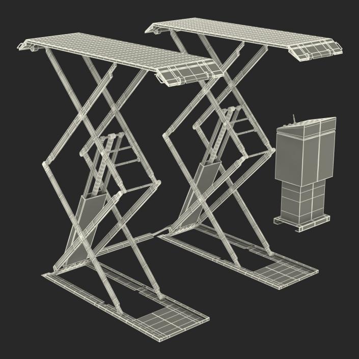 3D Automotive Scissor Lift Generic Rigged model