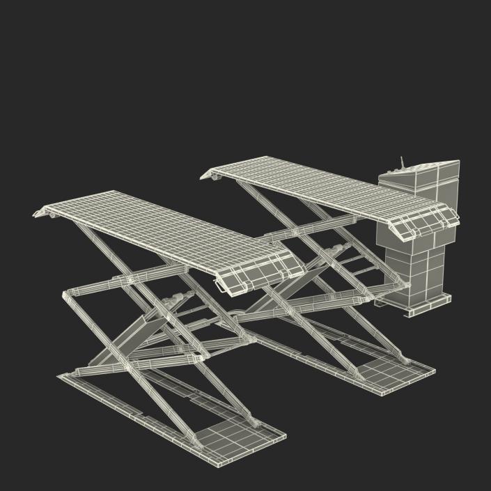 3D Automotive Scissor Lift Generic Rigged model