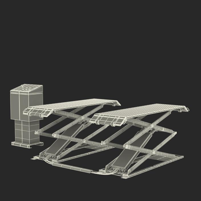 3D Automotive Scissor Lift Generic Rigged model