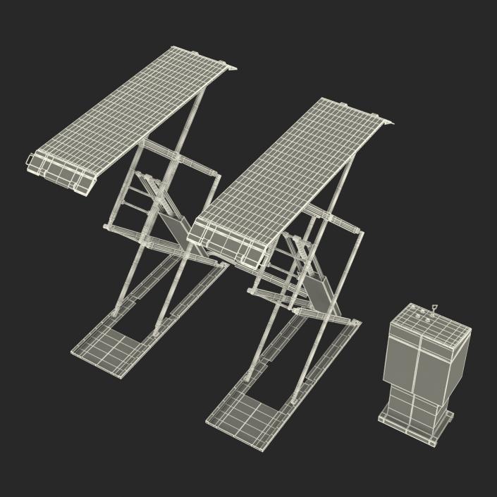 3D Automotive Scissor Lift Generic Rigged model