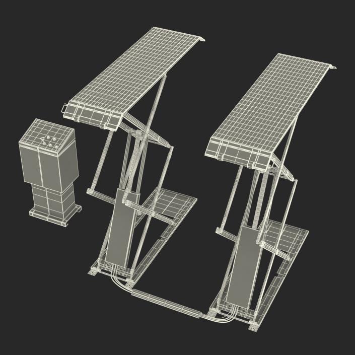 3D Automotive Scissor Lift Generic Rigged model