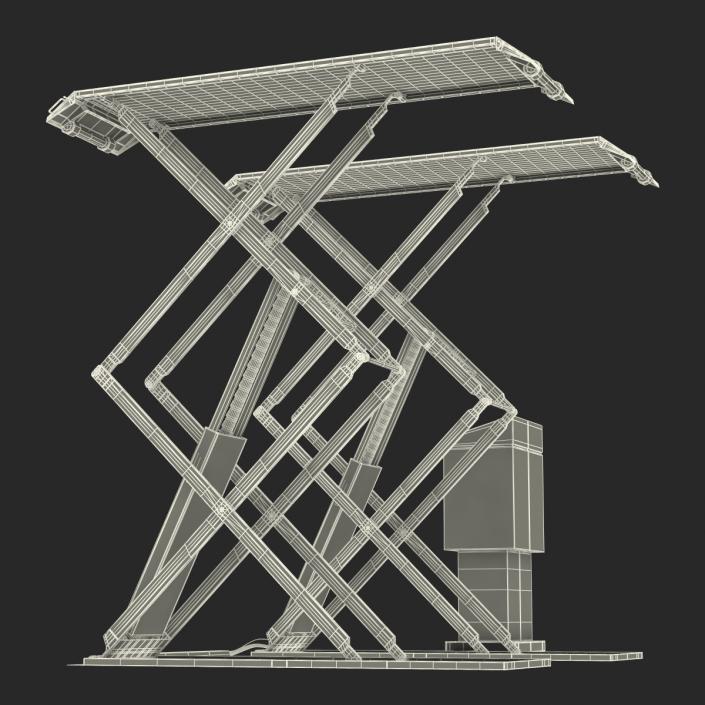 3D Automotive Scissor Lift Generic Rigged model