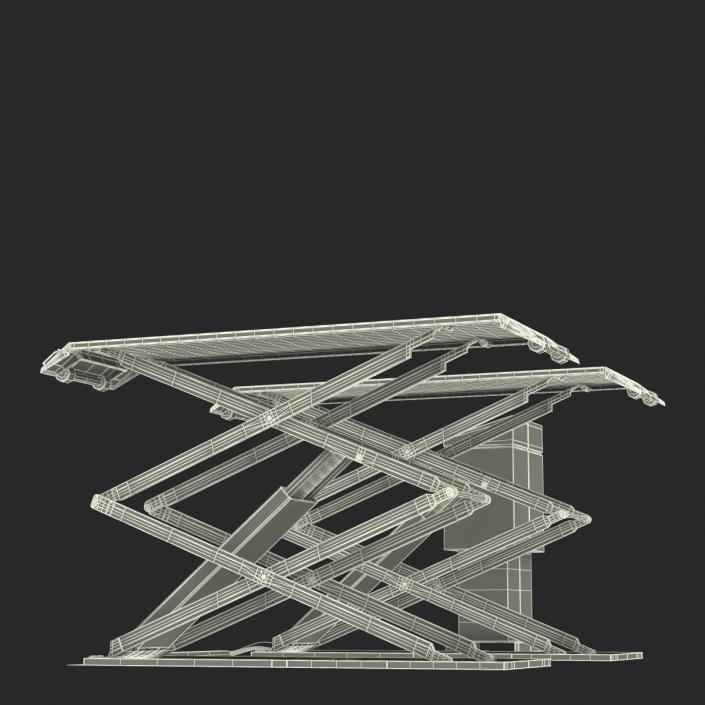 3D Automotive Scissor Lift Generic Rigged model