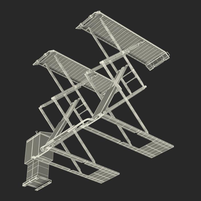 3D Automotive Scissor Lift Generic Rigged model