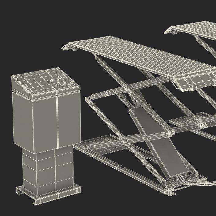 3D Automotive Scissor Lift Generic Rigged model