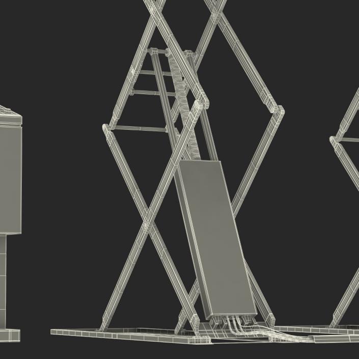 3D Automotive Scissor Lift Generic Rigged model