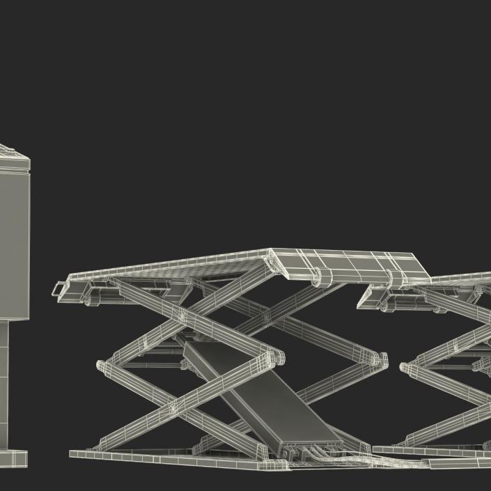 3D Automotive Scissor Lift Generic Rigged model